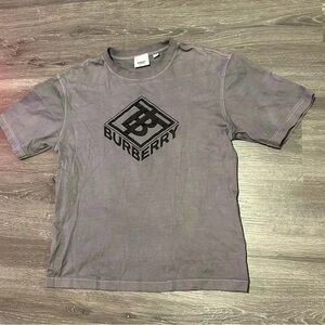 BURBERRY LONDON LOGO GRAPHIC COTTON T-SHIRT Size: S Grey 8021832/69F